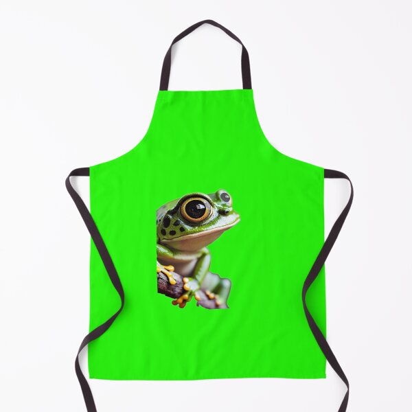 Item preview, Green frog sits on branch of tropical tree. Dumpy frog, green tree frog, papua green tree frog designed and sold by ArtEventET.
