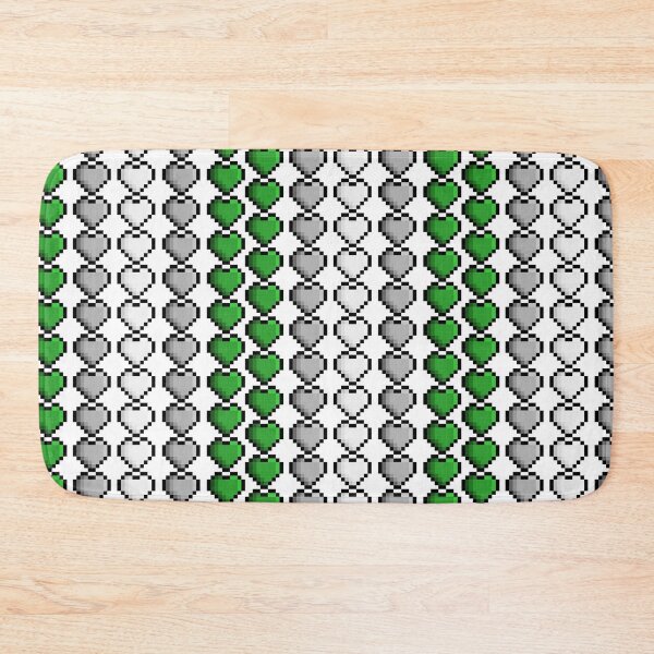 Item preview, Pixel Greyromantic Pride Flag Hearts designed and sold by HarveyHandcraftsandDesigns.