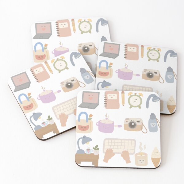 Item preview, Cute Cozy Bedroom Daily Routine Kawaii Icon Sticker Collection Set designed and sold by Teenidesign .