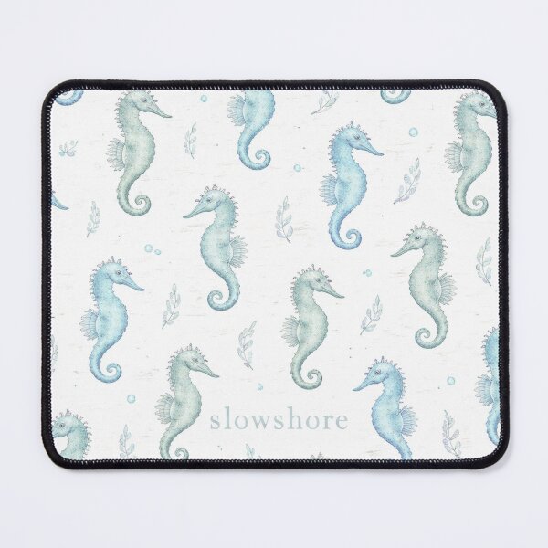 Item preview, Watercolor Seahorse Pattern | Coastal Ocean Aesthetic | Cute Sea Life Illustration | Beach House Decor | Nautical Nursery Art designed and sold by TheSlowShore.