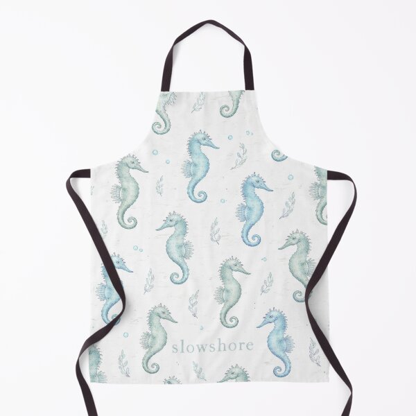 Item preview, Watercolor Seahorse Pattern | Coastal Ocean Aesthetic | Cute Sea Life Illustration | Beach House Decor | Nautical Nursery Art designed and sold by TheSlowShore.