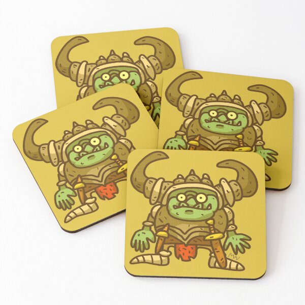 Item preview, An adorably cute (but fearsome) goblin guard with a horned helmet designed and sold by AlfreyArt.
