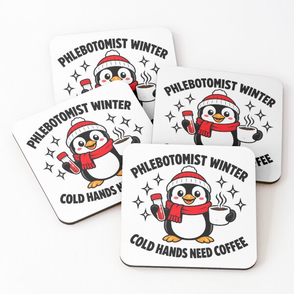 Item preview, Funny Cute Penguin Phlebotomist Winter Coffee Design – Medical Lab Tech Humor for Cold Season Holiday Gift designed and sold by ClinicalHubs.