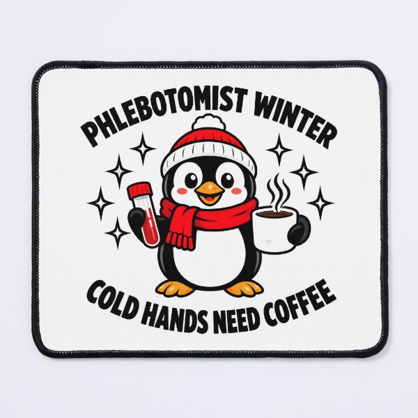 Item preview, Funny Cute Penguin Phlebotomist Winter Coffee Design – Medical Lab Tech Humor for Cold Season Holiday Gift designed and sold by ClinicalHubs.