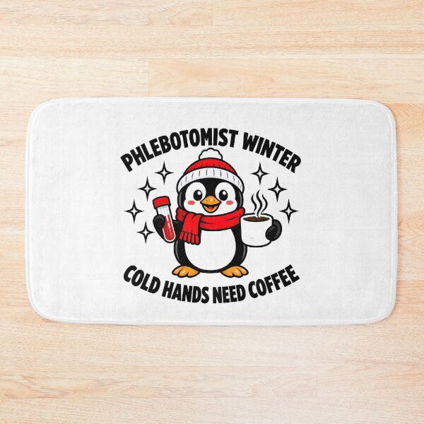 Item preview, Funny Cute Penguin Phlebotomist Winter Coffee Design – Medical Lab Tech Humor for Cold Season Holiday Gift designed and sold by ClinicalHubs.