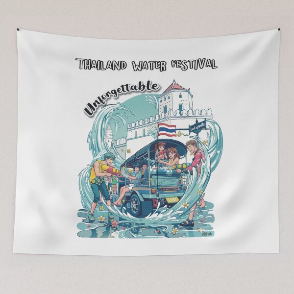 Item preview, Thailand water festival I Unforgettable Journey designed and sold by StudioNoRule.
