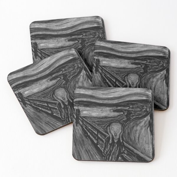 Item preview, The Scream Black and White Expressionist Art Remix designed and sold by donwillisjrart.