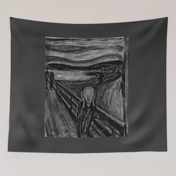 Item preview, The Scream Black and White Expressionist Art Remix designed and sold by donwillisjrart.