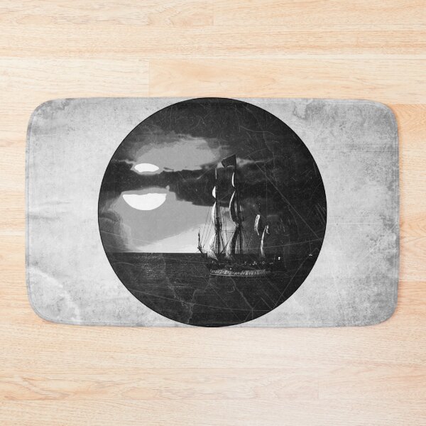 Item preview, Tall Ship Moonlit Night Sea Etched Illustration designed and sold by Ghoul Enterprises.