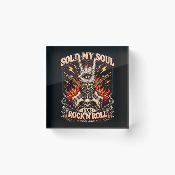 Item preview, Sold My Soul Rock N Roll Guitarist designed and sold by Fanverse Merchandise.