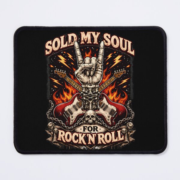 Item preview, Sold My Soul Rock N Roll Guitarist designed and sold by Fanverse Merchandise.