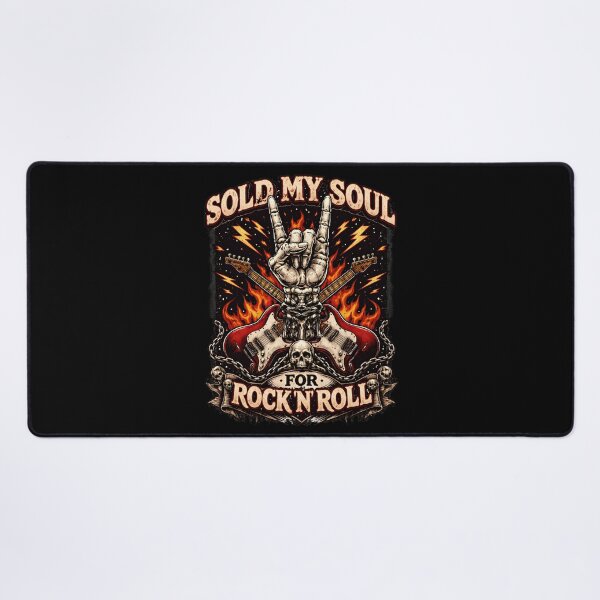 Item preview, Sold My Soul Rock N Roll Guitarist designed and sold by Fanverse Merchandise.