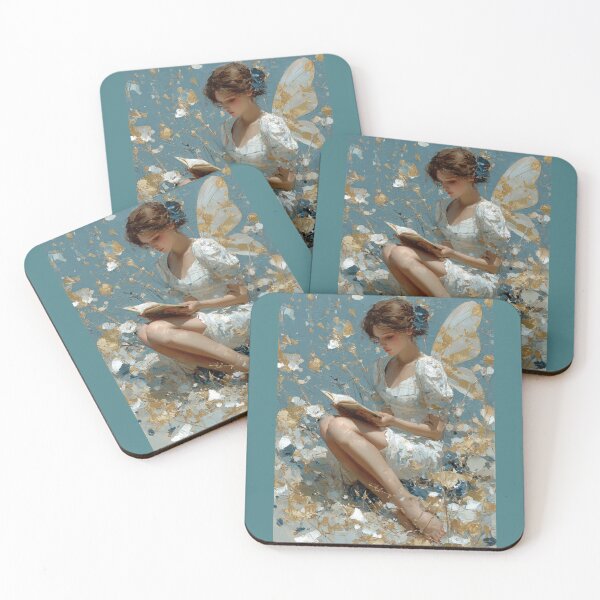 Item preview, Vintage Ethereal Fairy Reading in Golden Garden designed and sold by colorful-white.