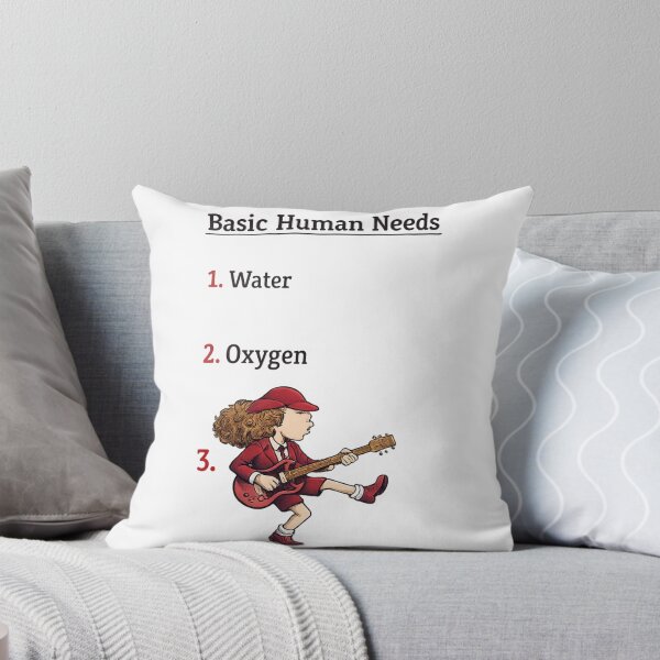Item preview, Basic Human Needs Rock Guitar Funny Tee designed and sold by Fanverse Merchandise.