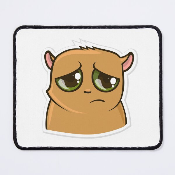 Item preview, Sad Cute Hamster Sticker | Kawaii Emotional Animal | Adorable Depressed Hamster Aesthetic designed and sold by ZYNORAworld.