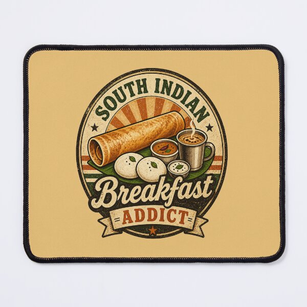 Item preview, South Indian Breakfast Addict – Vintage Dosa Idli Filter Coffee Food Lover Design designed and sold by Globalcitytees.