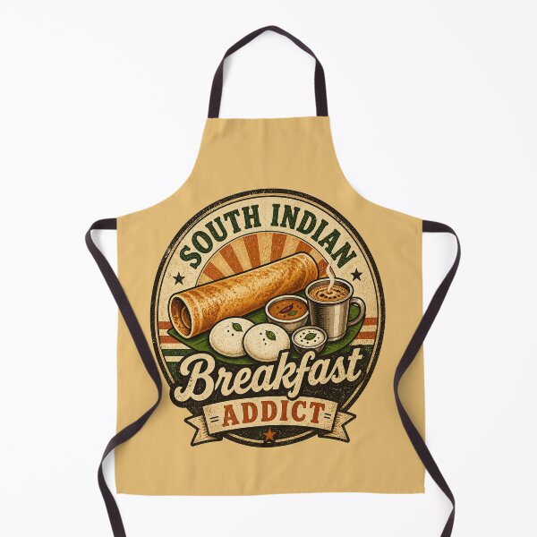 Item preview, South Indian Breakfast Addict – Vintage Dosa Idli Filter Coffee Food Lover Design designed and sold by Globalcitytees.
