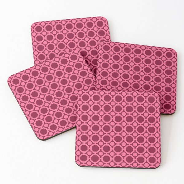 Item preview, Claret & light crimson geometric pattern designed and sold by Mint + Midnight.