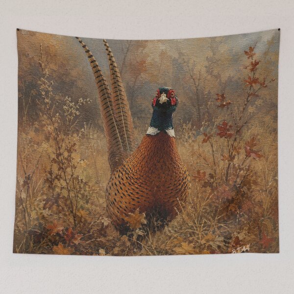 Item preview, Autumn Pheasant Oil Painting  designed and sold by TammyHunterArt.