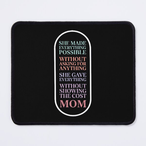 Item preview, She Gave Everything – Mom Sacrifice Typography Design designed and sold by Prism-Bubble.