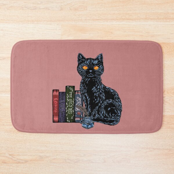 Item preview, A black cat with vintage books designed and sold by pinkyfish1010.