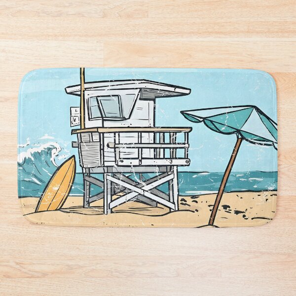Item preview, Rockaway Beach New York Cute Retro Surfing Pastel Waves designed and sold by HowToCanadian.