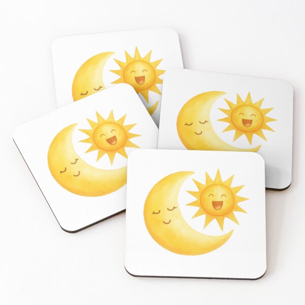 Item preview, Cute Sun and Moon Art | Bright & Cheerful Nursery Decor designed and sold by Little Bloom Studio.