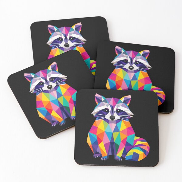 Item preview, Racoon Geometric Pattern designed and sold by BhadzCheetah.