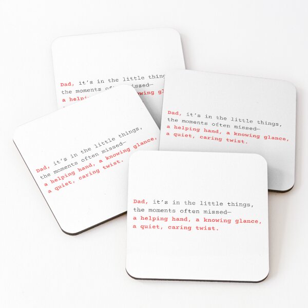 Item preview, Father Love Poetry Print Set, Happy Father’s Day Cards, Aesthetic Gift for Dad, The Way You Care designed and sold by BlareBlare.