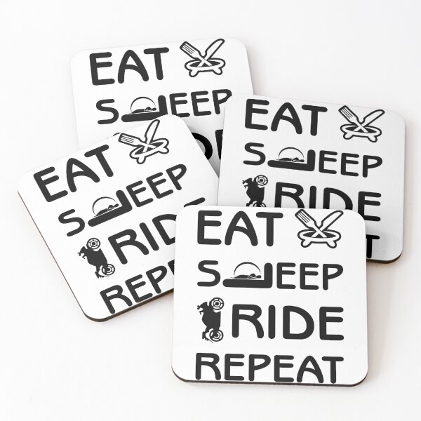 Item preview, Bike Rider Shirt Eat Sleep Ride Repeat Motorcycle designed and sold by dksdesigner.
