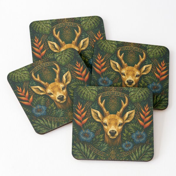 Item preview, Geometric Deer of Central America designed and sold by PixelsTelas.