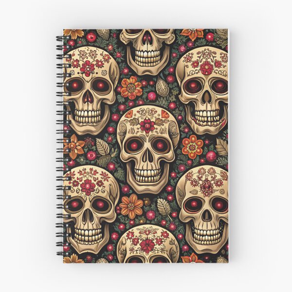 Item preview, Sugar Skull Pattern – Gothic Floral Seamless Halloween Design designed and sold by Erik Visnievskij.
