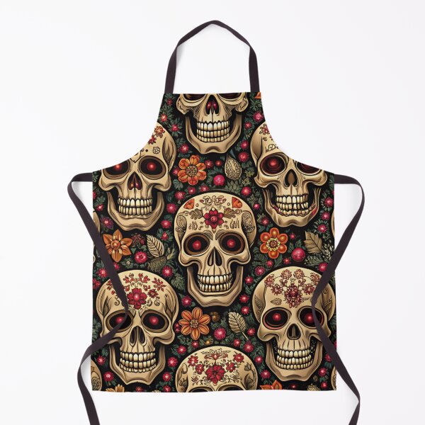 Item preview, Sugar Skull Pattern – Gothic Floral Seamless Halloween Design designed and sold by Erik Visnievskij.