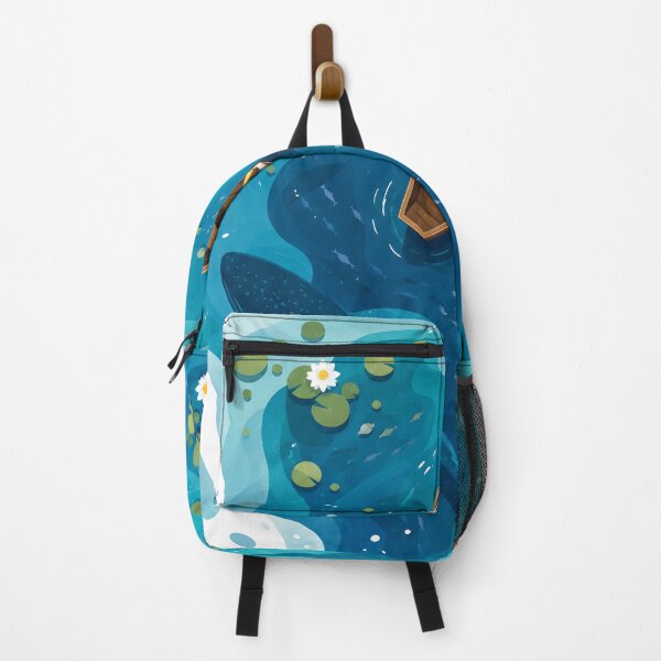 Item preview, Whales and Lilies in Azure Waters designed and sold by Rohan132.