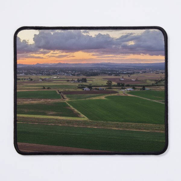 Item preview, Aerial view of a sunset over rural farmland designed and sold by Justin Mckinney.