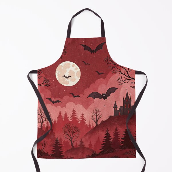 Item preview, Dark Gothic Halloween Pattern – Bats Moon Haunted Castle designed and sold by Erik Visnievskij.