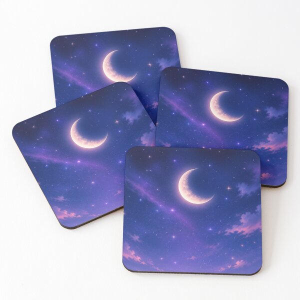 Item preview, Ethereal Crescent Moon Over Dreamy Twilight Clouds designed and sold by KeerthiCuteFind.