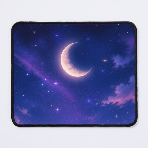 Item preview, Ethereal Crescent Moon Over Dreamy Twilight Clouds designed and sold by KeerthiCuteFind.