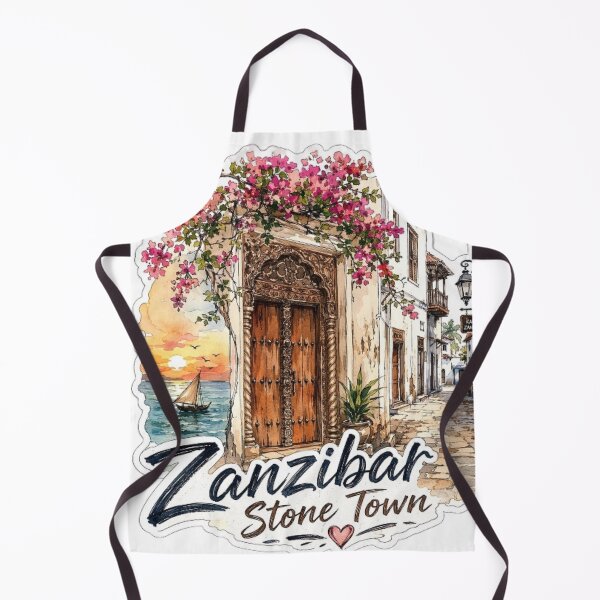 Item preview, Zanzibar Stone Town Coastal Travel Sticker designed and sold by Modefissi.