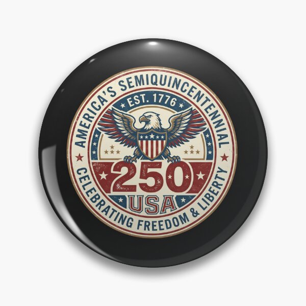 Item preview, America's Semiquincentennial 250 Years - Vintage USA Eagle 1776-2026 Celebration Badge designed and sold by MojNetSerwis WWK.