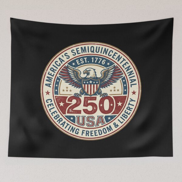 Item preview, America's Semiquincentennial 250 Years - Vintage USA Eagle 1776-2026 Celebration Badge designed and sold by MojNetSerwis WWK.