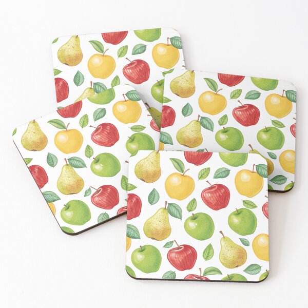 Item preview, Watercolor Apple and Pear Pattern – Cute Fruit Seamless Design designed and sold by Erik Visnievskij.