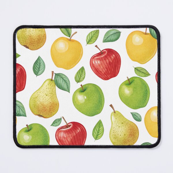 Item preview, Watercolor Apple and Pear Pattern – Cute Fruit Seamless Design designed and sold by Erik Visnievskij.