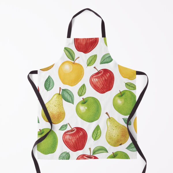 Item preview, Watercolor Apple and Pear Pattern – Cute Fruit Seamless Design designed and sold by Erik Visnievskij.
