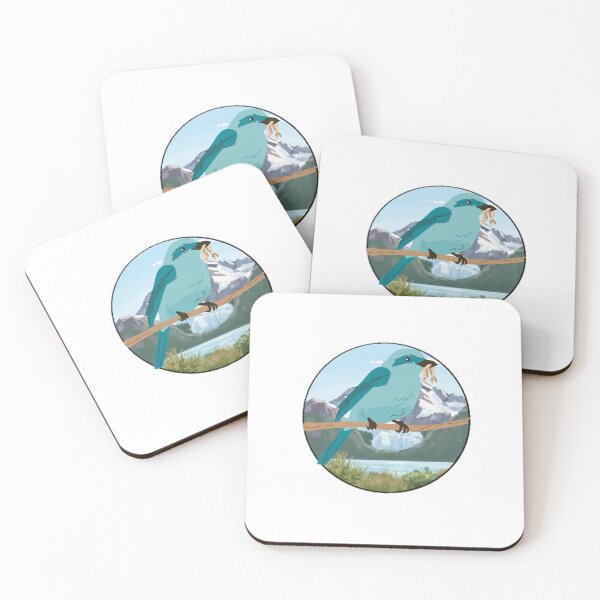 Item preview, Serene Mountain Bluebird Illustration - Nature-Inspired Circular Wildlife Art designed and sold by Trendora Havlais.