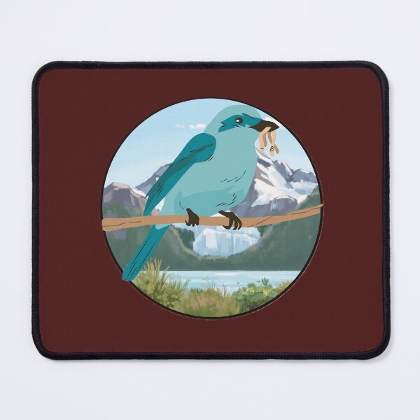 Item preview, Serene Mountain Bluebird Illustration - Nature-Inspired Circular Wildlife Art designed and sold by Trendora Havlais.