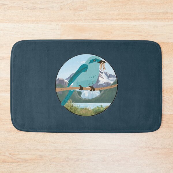 Item preview, Serene Mountain Bluebird Illustration - Nature-Inspired Circular Wildlife Art designed and sold by Trendora Havlais.