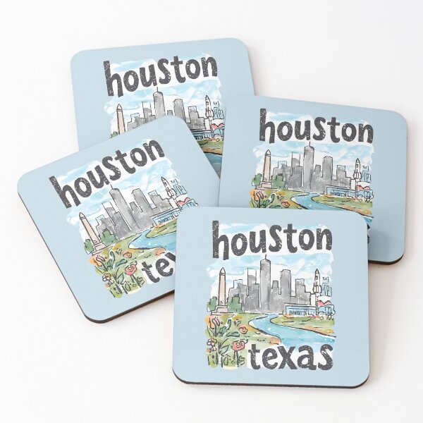 Item preview, Houston Texas Cute Skyline Colorful Cityscape Space Center designed and sold by HowToCanadian.