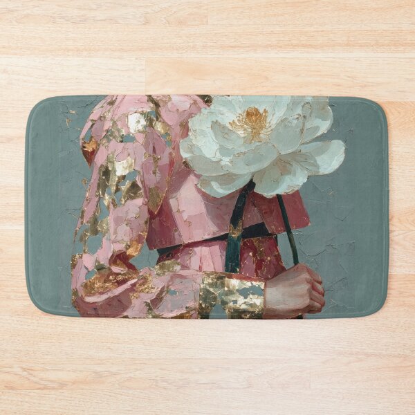 Item preview, Elegant Hanbok Girl with Golden Peony Blossom designed and sold by colorful-white.