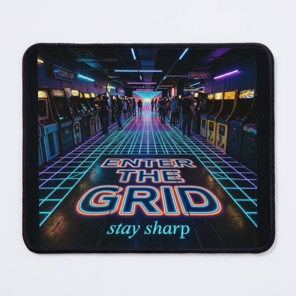 Item preview, Enter The Grid Retro Futuristic T-Shirt | Neon Perspective Arcade Tee | Cyber Aesthetic Shirt designed and sold by DmaarGroup.